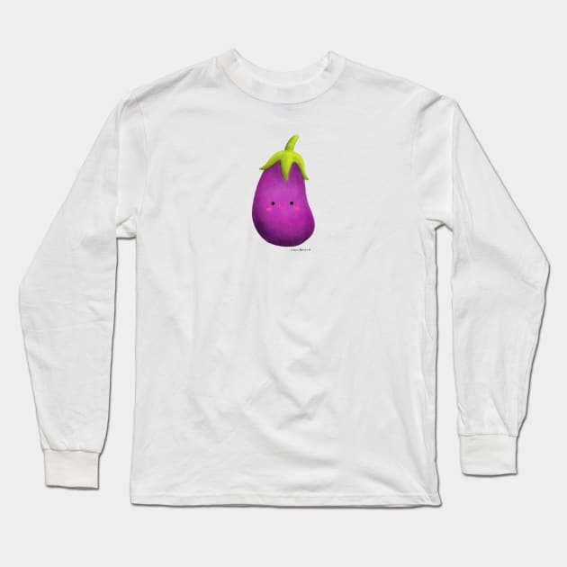 Eggplant Long Sleeve T-Shirt by julianamotzko